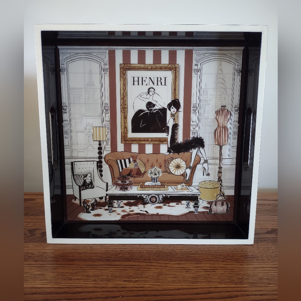 Henri Bendel Megan Hess Collectible Vanity Serving Tray